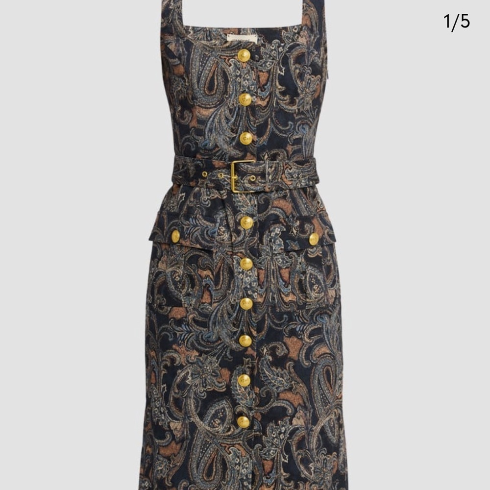 L'AGENCE Midnight Multi Paisley Dress
